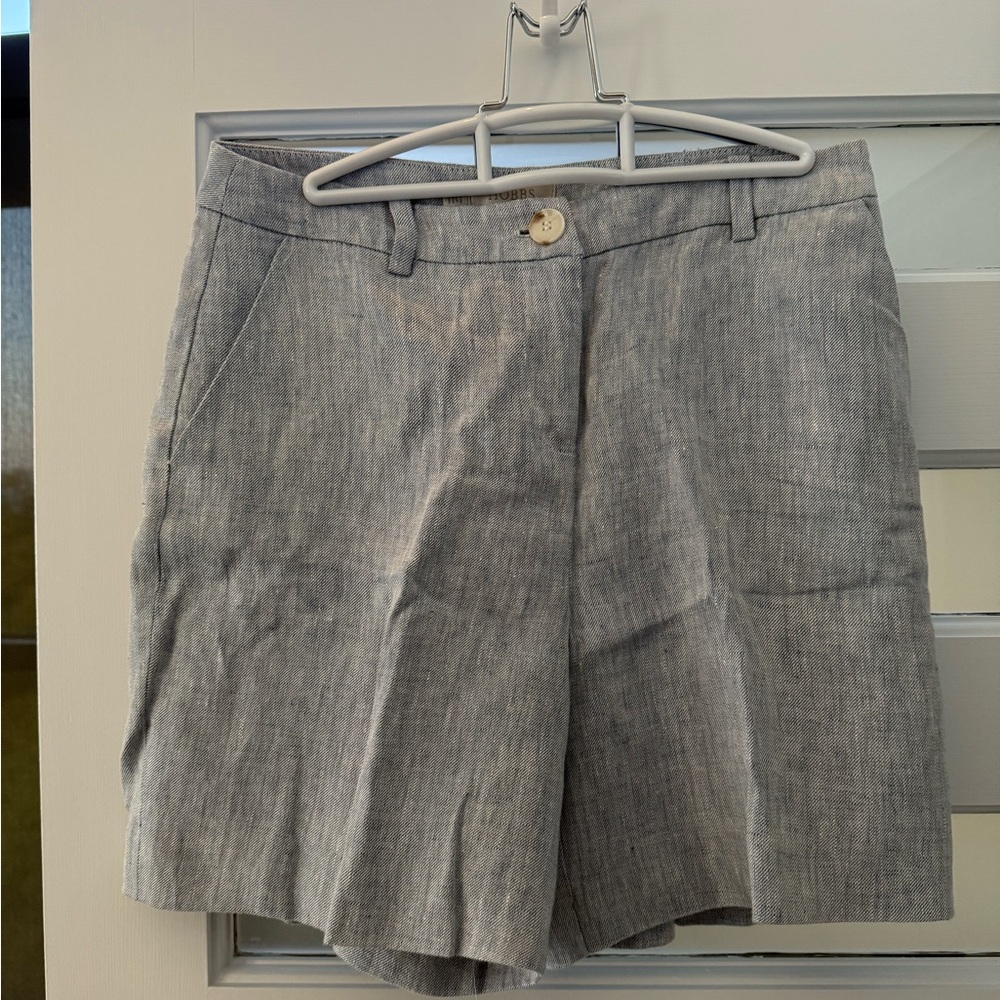 Hobbs Light Blue Women's Linen Shorts